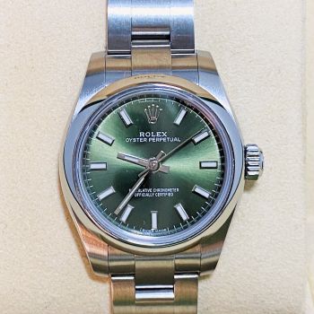 Rolex lady datejust green dial full set