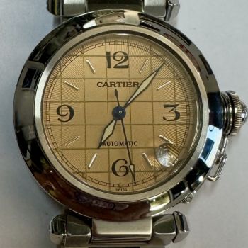 cartier automatic pasha salmon dial
