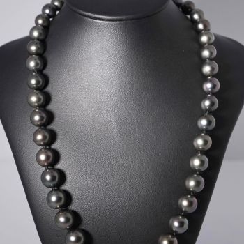 collana perle grigie Mikimoto vintage